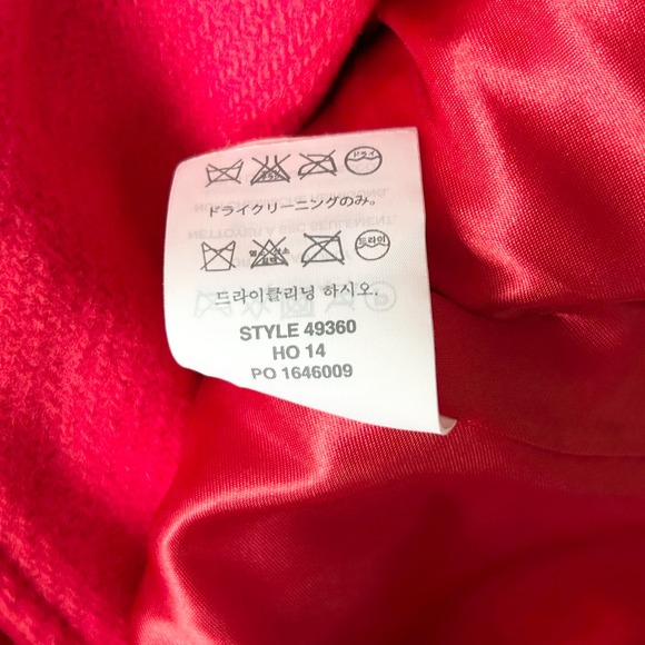 J.Crew Stadium Cloth Wool Majesty Pea Coat Red Gold Crest Buttons 49360 Size 2 - Picture 7 of 7